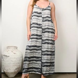 Soledad Tie-Dye Wide Leg Jumpsuit w/ Pockets